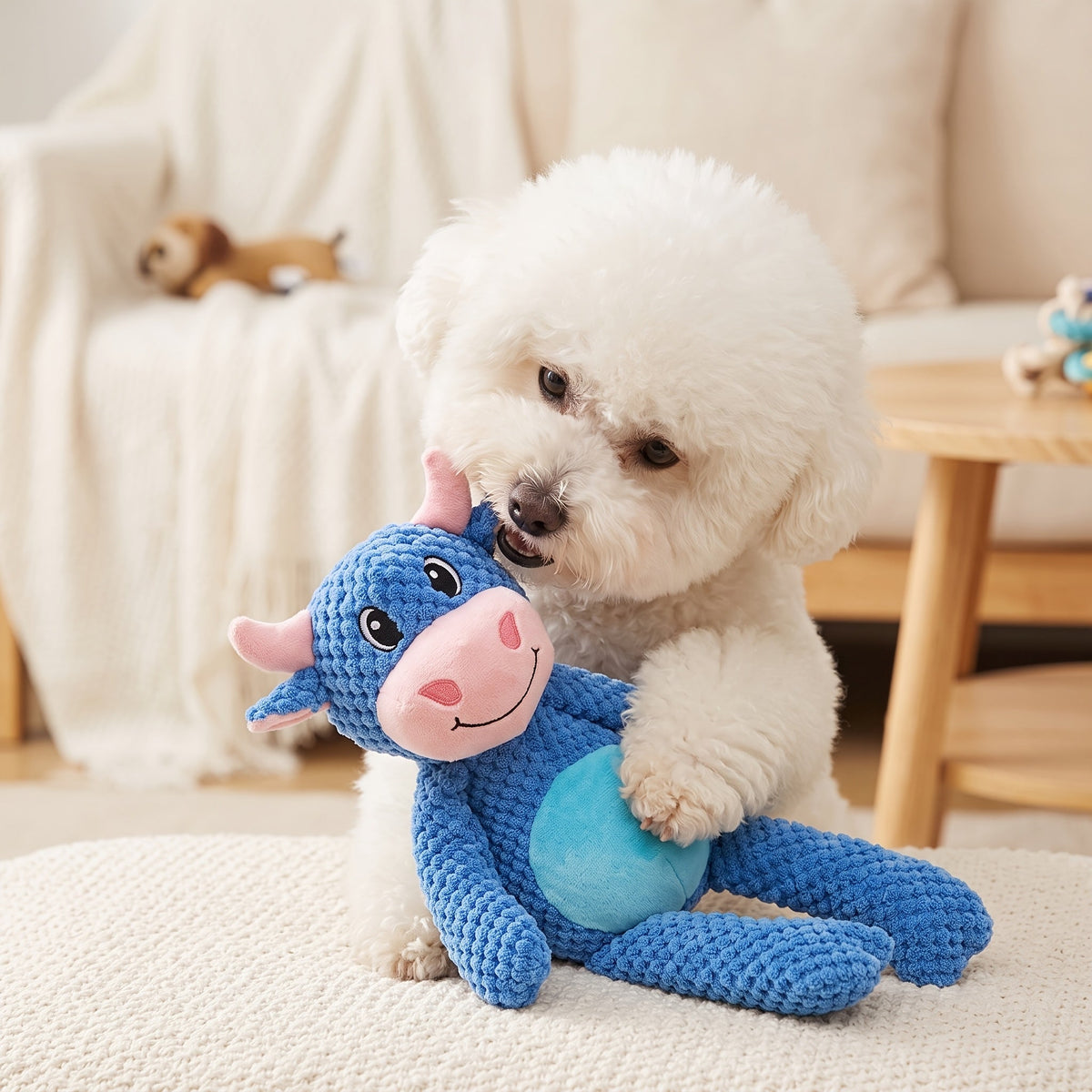 Extra-Large Plush Squeaky Dog Toy – Tear-Resistant Double-Layer Thickened Cartoon Stuffed Interactive Toy for Cats and Dogs, Durable Soft Chew Toy for Aggressive Chewers, Small Medium Large Breeds